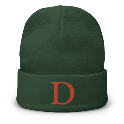 Detroit 'Old French D' Winter Beanie (Orange)