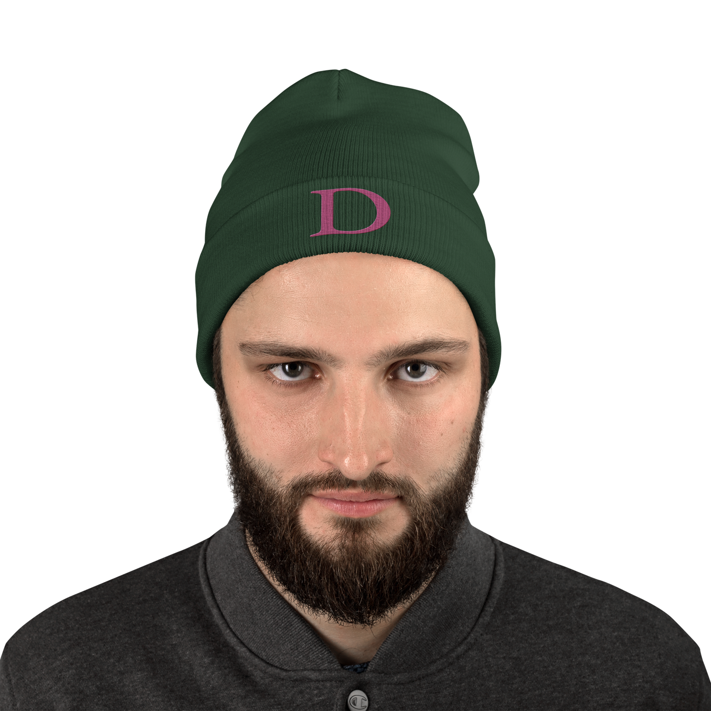 Detroit 'Old French D' Winter Beanie (Apple Blossom Pink)