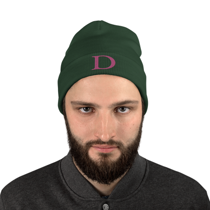 Detroit 'Old French D' Winter Beanie (Apple Blossom Pink)