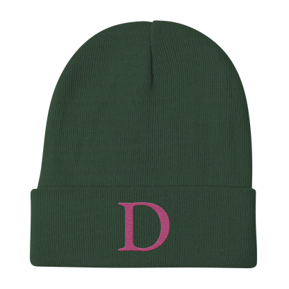 Detroit 'Old French D' Winter Beanie (Apple Blossom Pink)