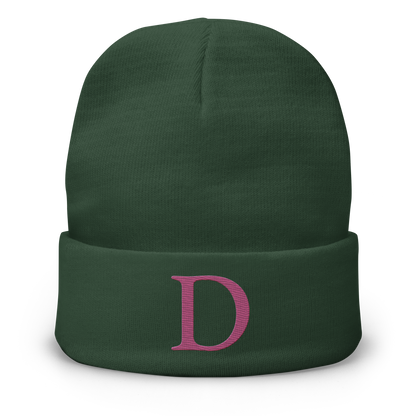 Detroit 'Old French D' Winter Beanie (Apple Blossom Pink)