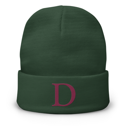 Detroit 'Old French D' Winter Beanie (Ruby Red)