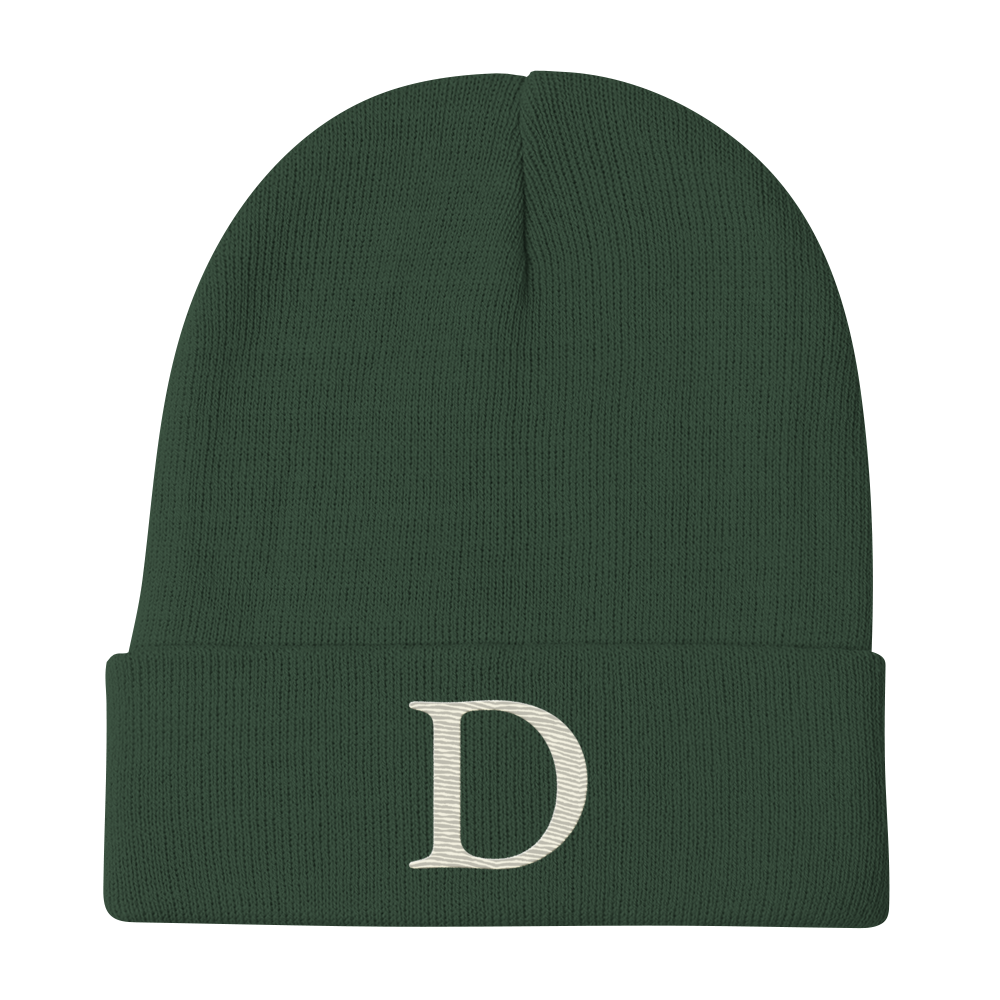 Detroit 'Old French D' Winter Beanie (Ivory White)