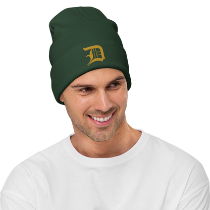 Detroit 'Old English D' Winter Beanie (Gold)