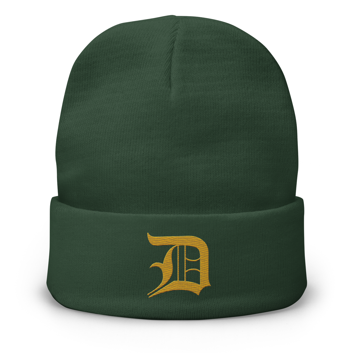 Detroit 'Old English D' Winter Beanie (Gold)