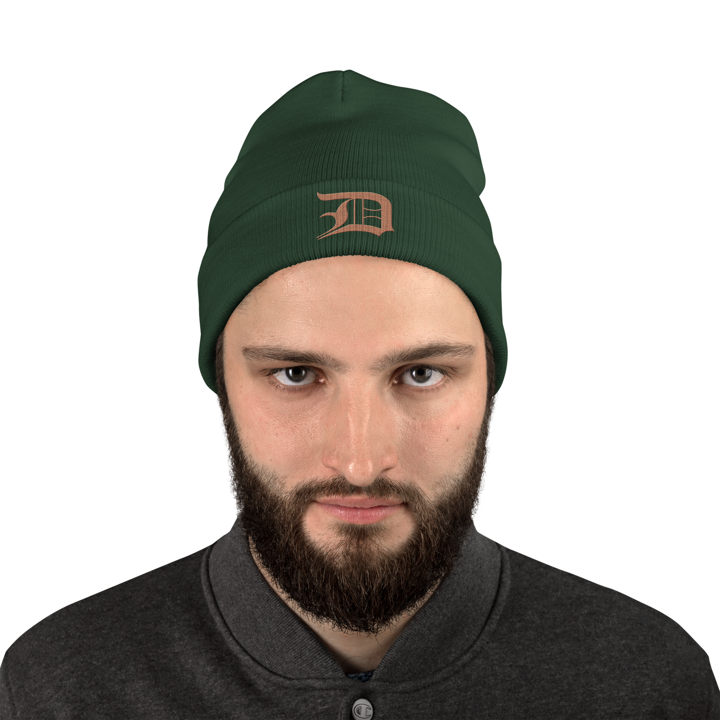 Detroit 'Old English D' Winter Beanie (Copper)