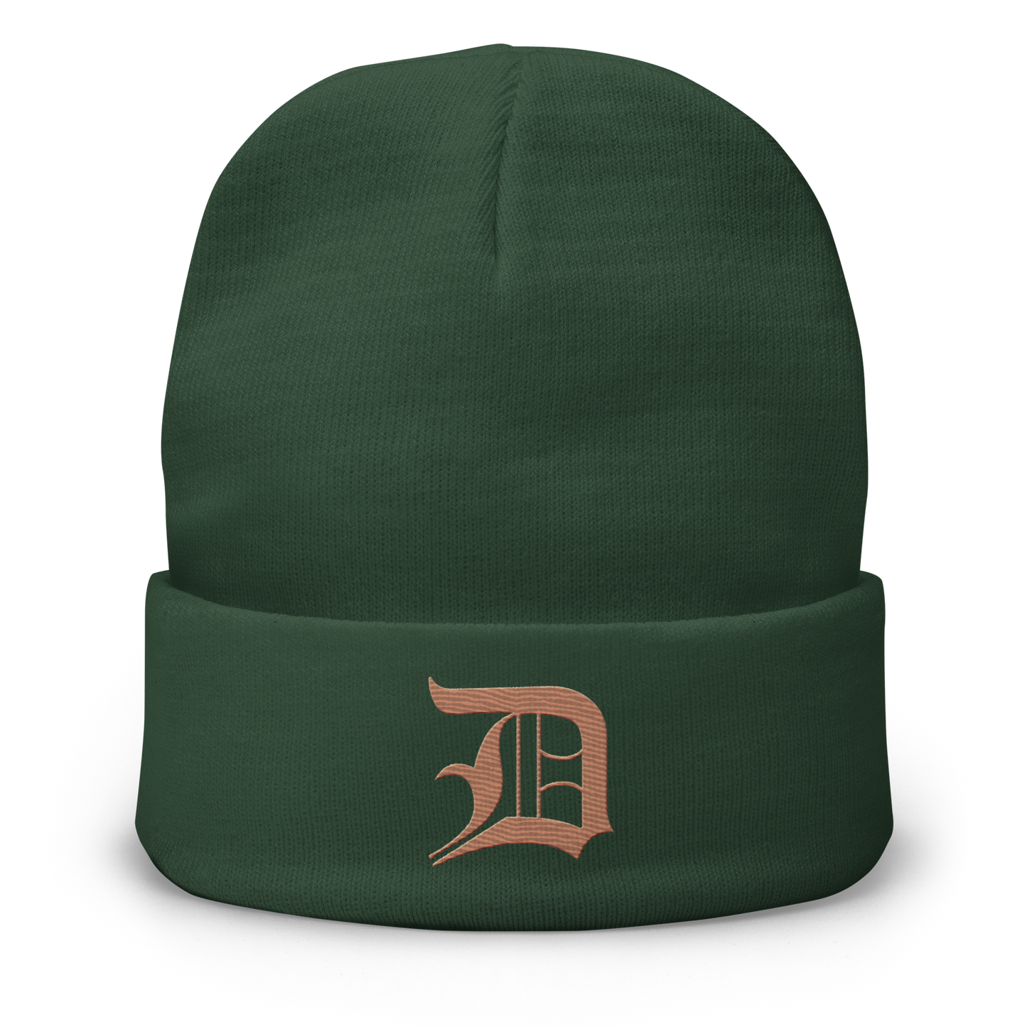 Detroit 'Old English D' Winter Beanie (Copper)