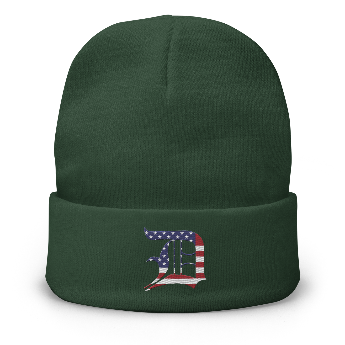 Detroit 'Old English D' Winter Beanie (Patriotic Edition)