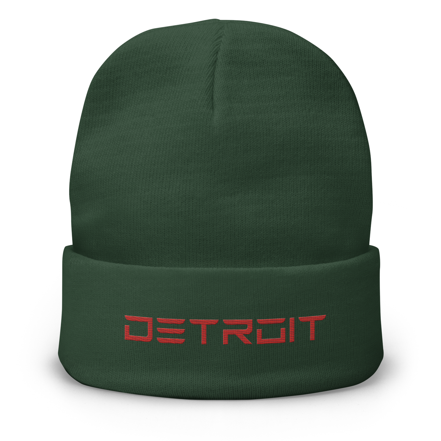 'Detroit' Winter Beanie (Electric Font) | Red