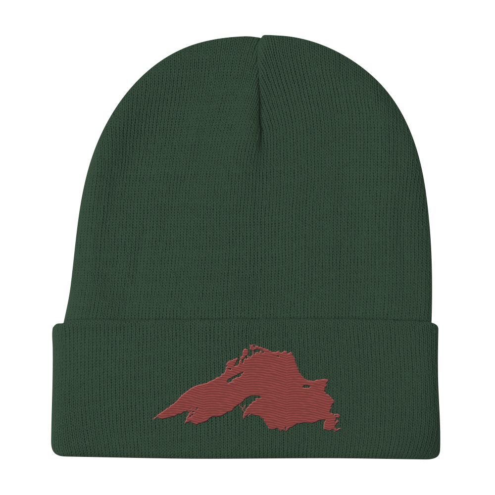 Lake Superior Winter Beanie | Ore Dock Red