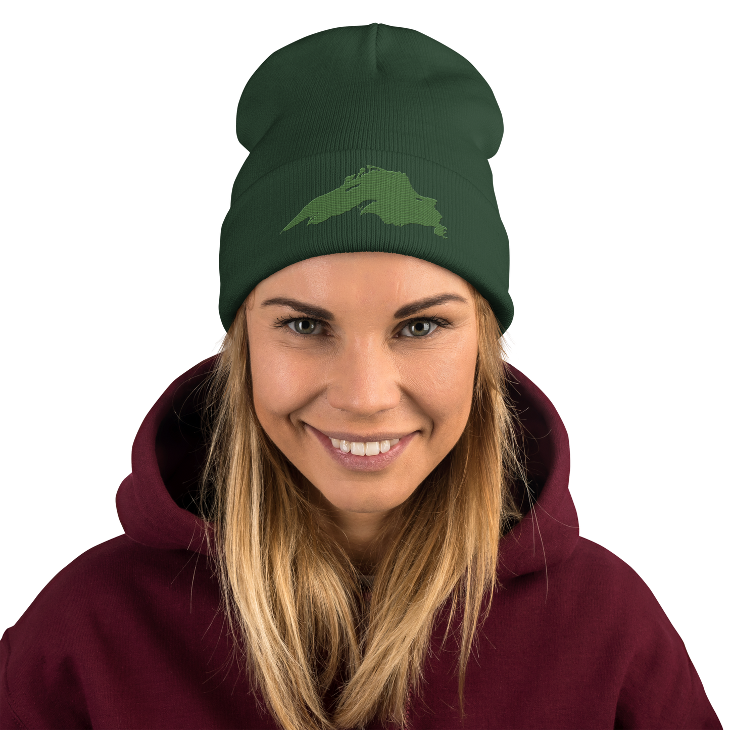 Lake Superior Winter Beanie | Pine Green