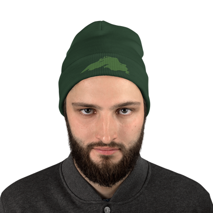 Lake Superior Winter Beanie | Pine Green