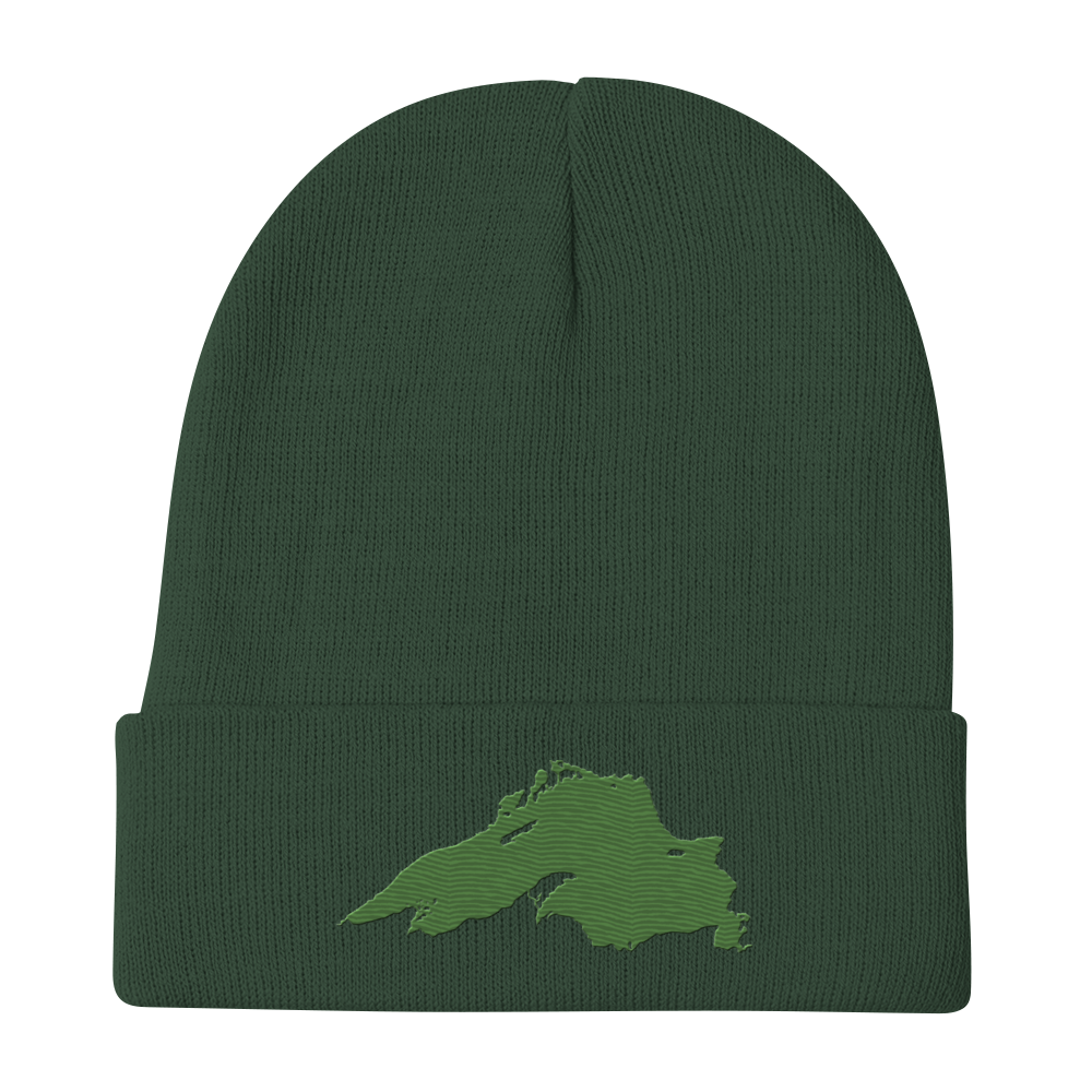 Lake Superior Winter Beanie | Pine Green