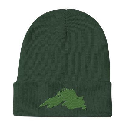 Lake Superior Winter Beanie | Pine Green