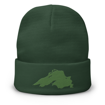 Lake Superior Winter Beanie | Pine Green