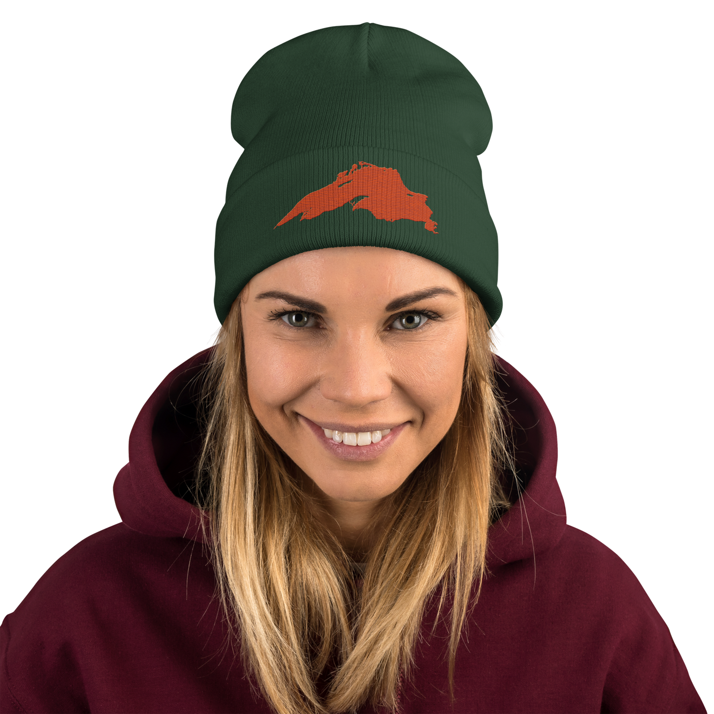 Lake Superior Winter Beanie | Maple Leaf Orange