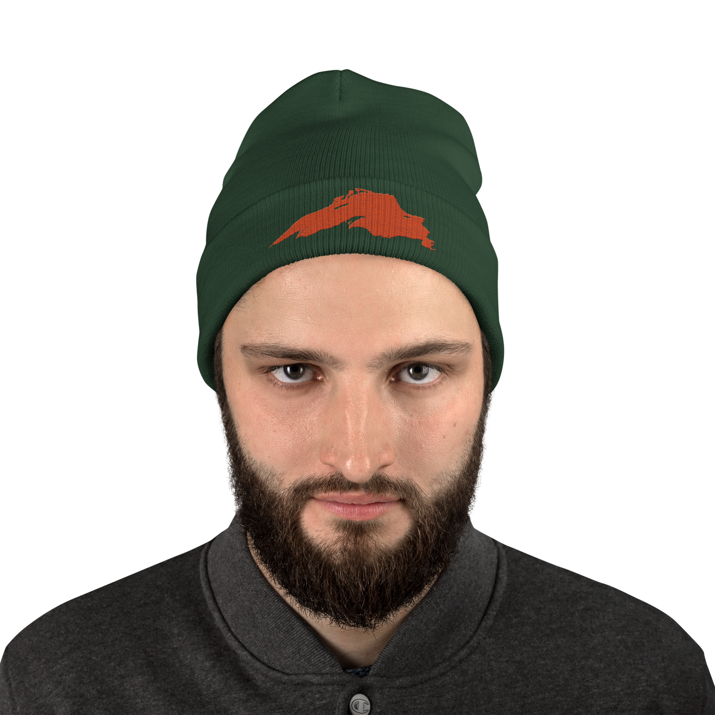 Lake Superior Winter Beanie | Maple Leaf Orange