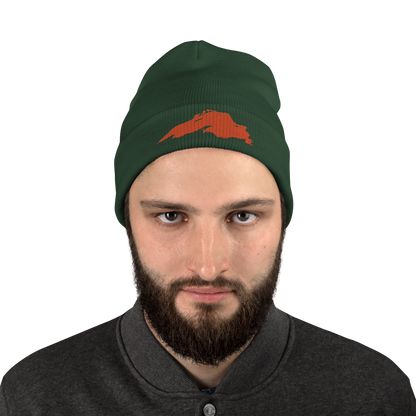 Lake Superior Winter Beanie | Maple Leaf Orange