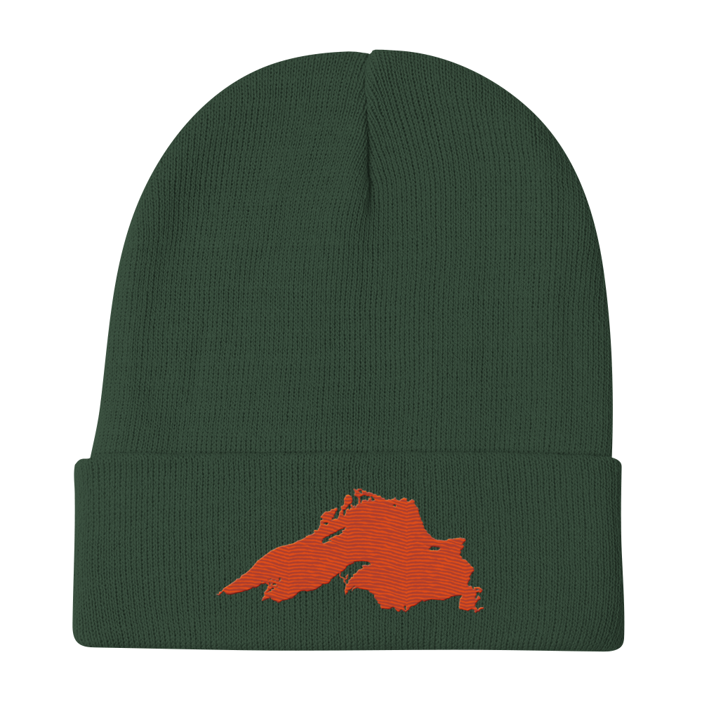 Lake Superior Winter Beanie | Maple Leaf Orange