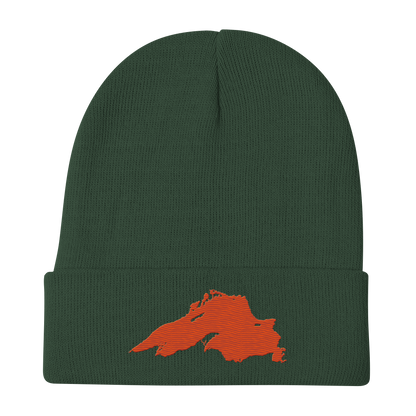 Lake Superior Winter Beanie | Maple Leaf Orange