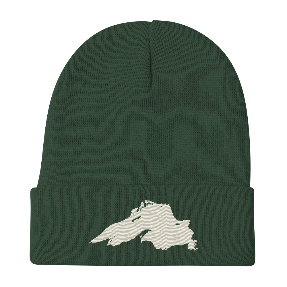 Lake Superior Winter Beanie | Ivory White