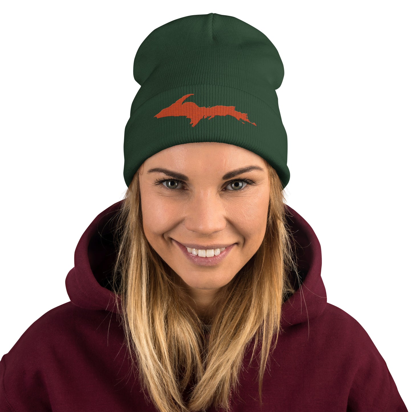 Upper Peninsula Winter Beanie | Maple Leaf Orange