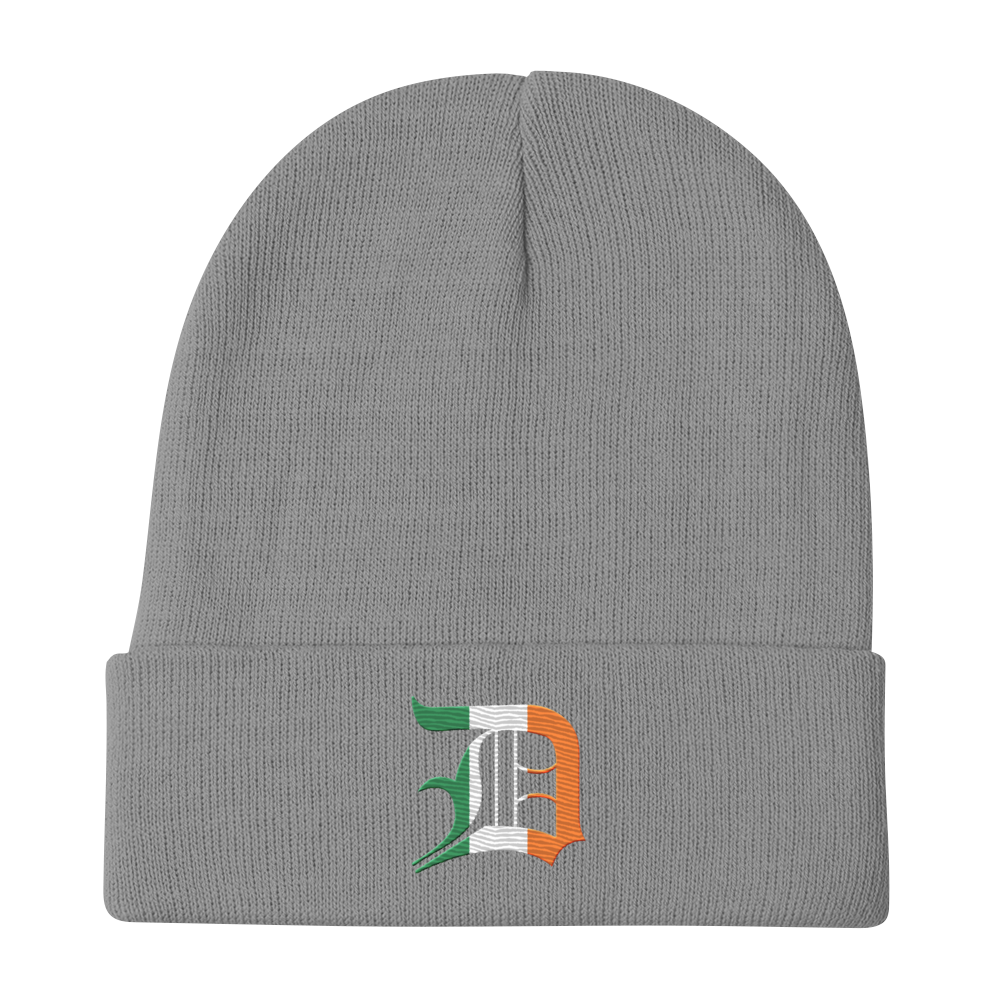 Detroit 'Old English D' Winter Beanie (Irish Edition)