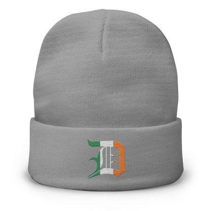 Detroit 'Old English D' Winter Beanie (Irish Edition)