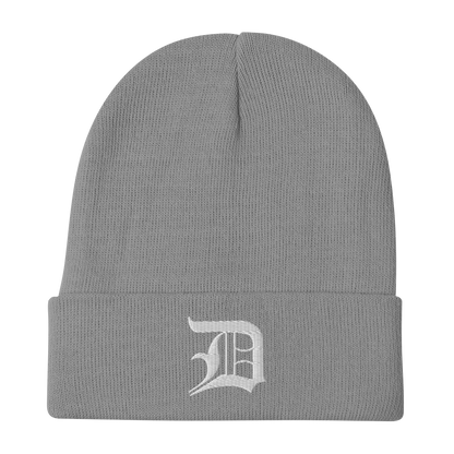 Detroit 'Old English D' Winter Beanie