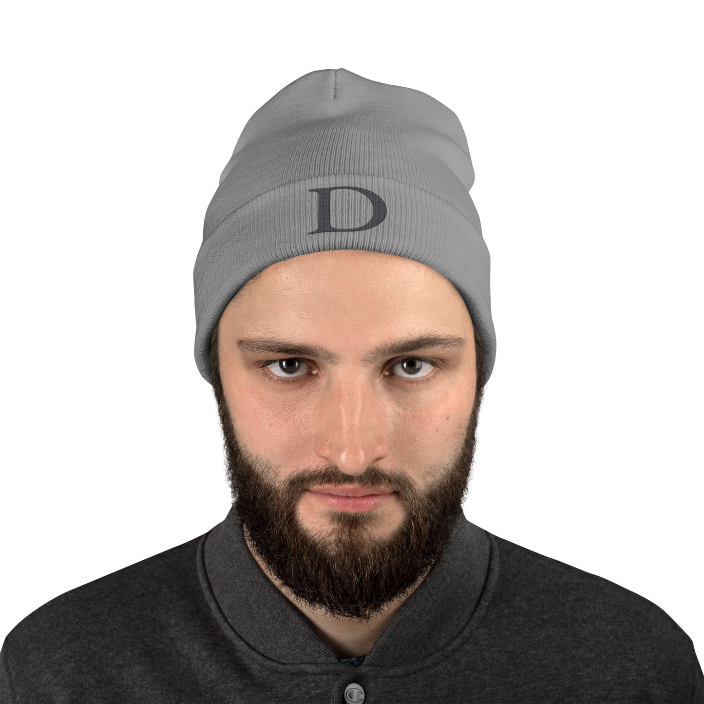 Detroit 'Old French D' Winter Beanie (Iron Ore Grey)