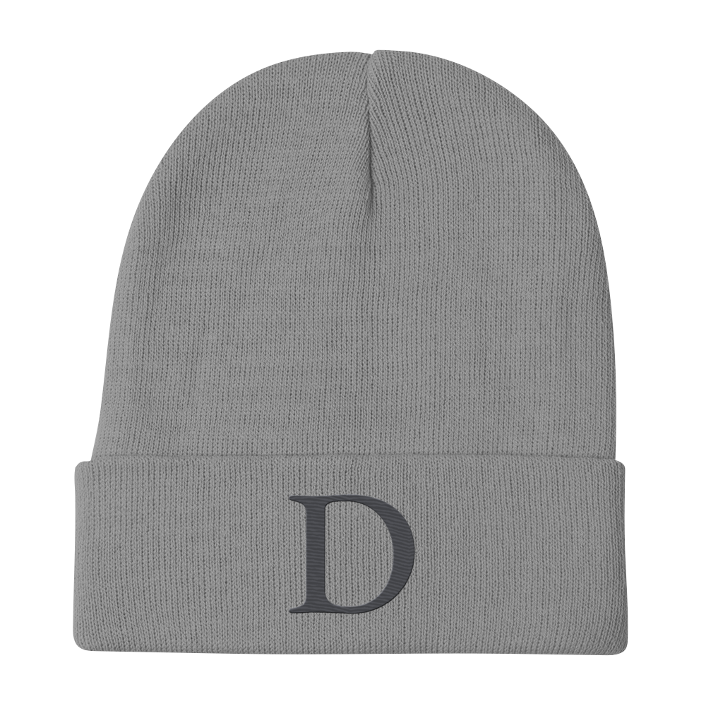 Detroit 'Old French D' Winter Beanie (Iron Ore Grey)