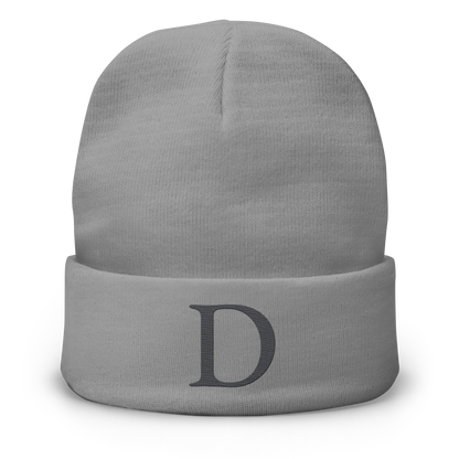 Detroit 'Old French D' Winter Beanie (Iron Ore Grey)