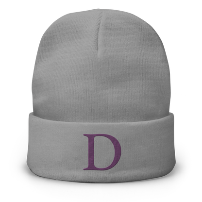 Detroit 'Old French D' Winter Beanie (Plum)