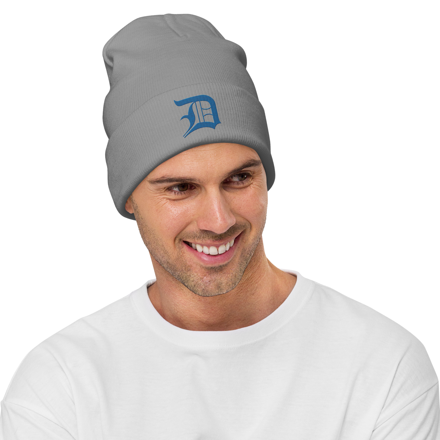 Detroit 'Old English D' Winter Beanie (Azure)