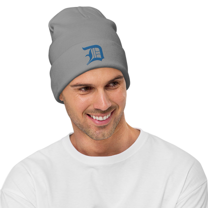 Detroit 'Old English D' Winter Beanie (Azure)