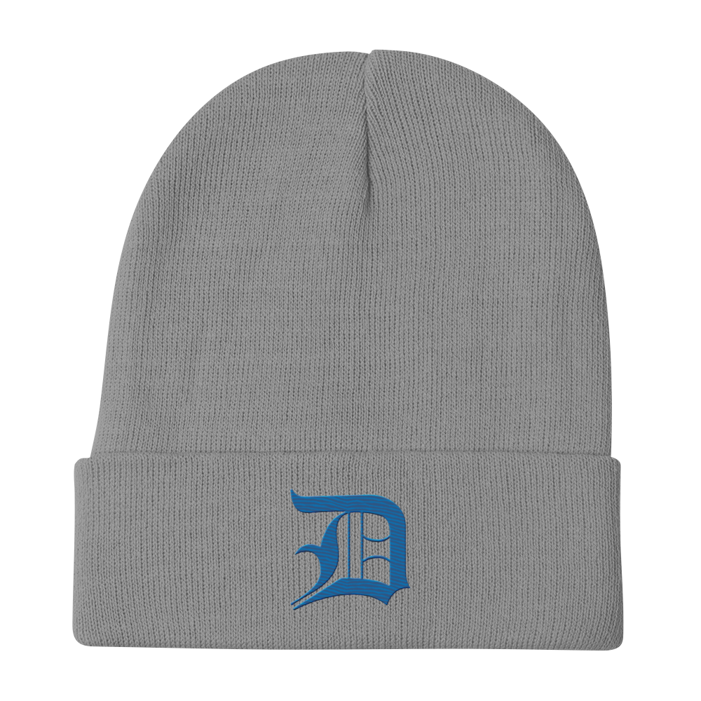 Detroit 'Old English D' Winter Beanie (Azure)