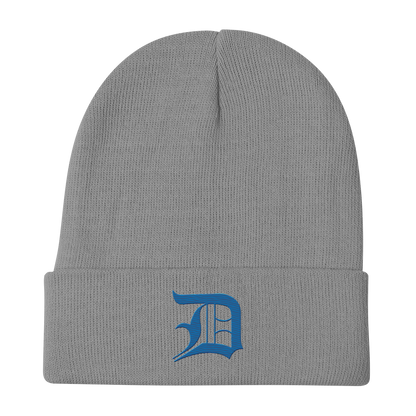 Detroit 'Old English D' Winter Beanie (Azure)