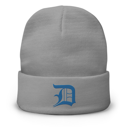 Detroit 'Old English D' Winter Beanie (Azure)