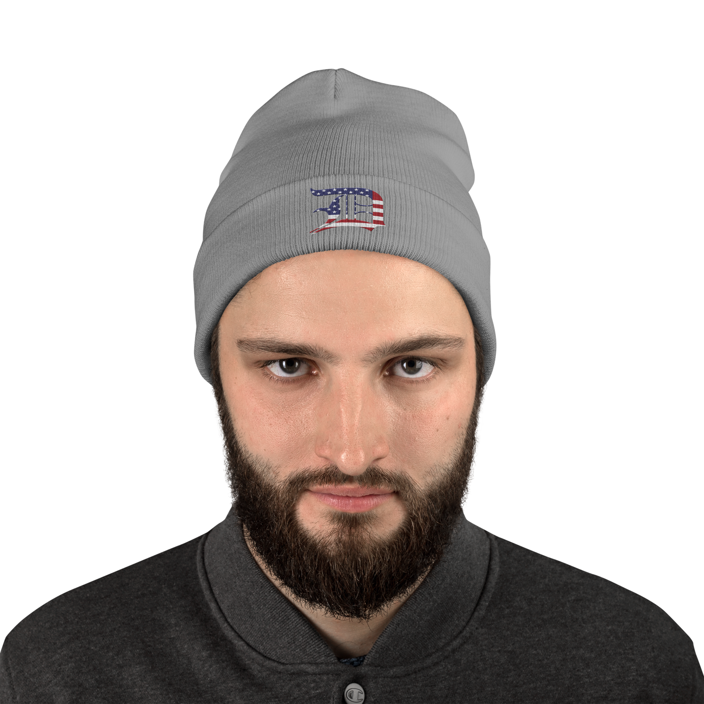 Detroit 'Old English D' Winter Beanie (Patriotic Edition)