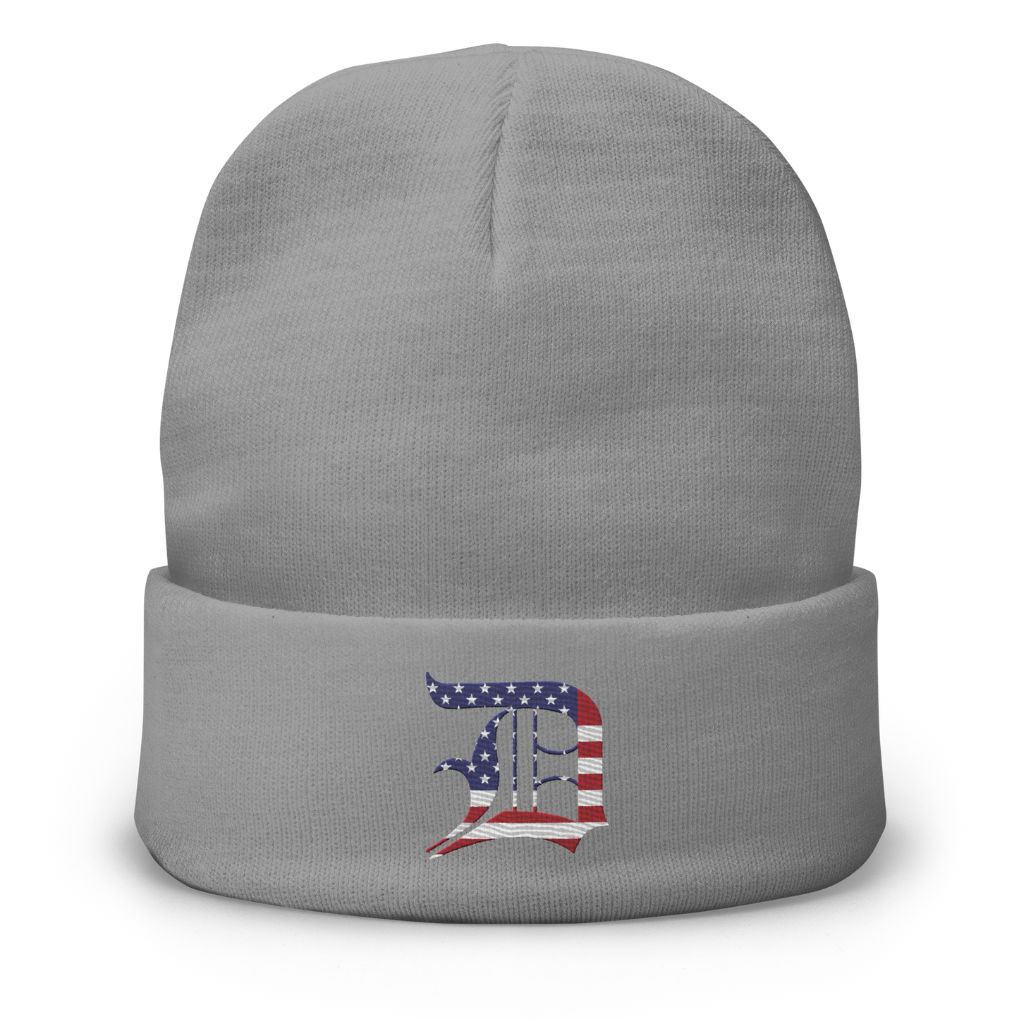 Detroit 'Old English D' Winter Beanie (Patriotic Edition)