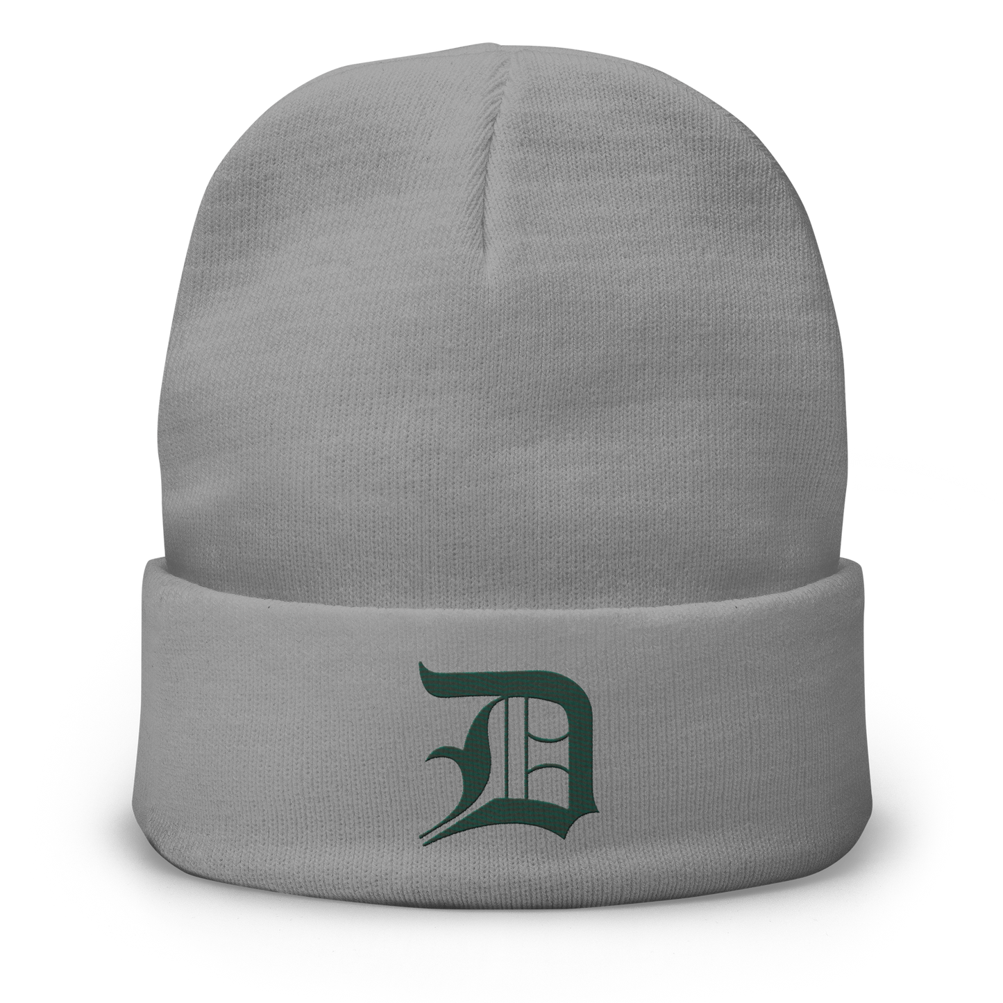 Detroit 'Old English D' Winter Beanie (Laconic Green)