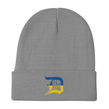 Detroit 'Old English D' Winter Beanie (Ukraine Edition)