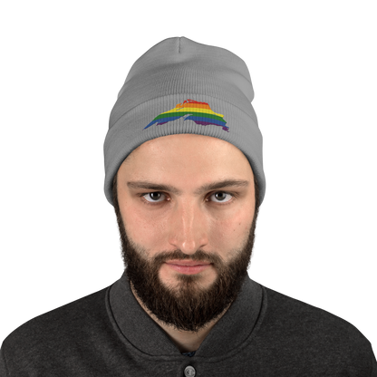 Lake Superior Winter Beanie | Rainbow Pride Edition