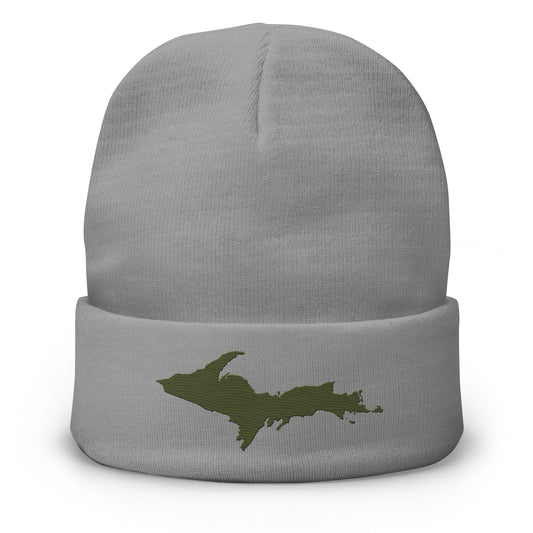 Upper Peninsula Winter Beanie | Army Green