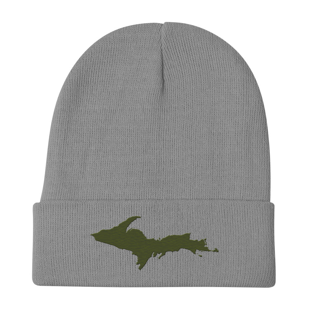 Upper Peninsula Winter Beanie | Army Green