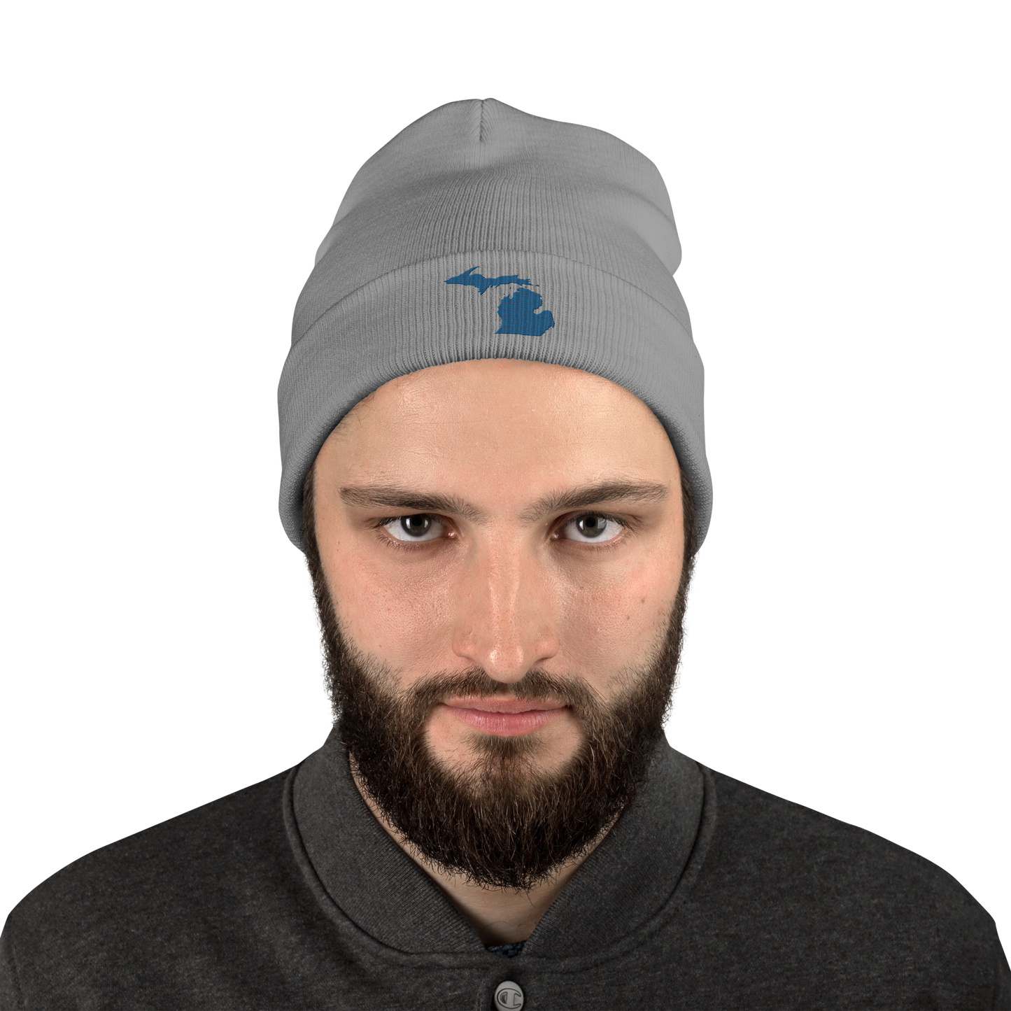 Michigan Winter Beanie | Blueberry Outline