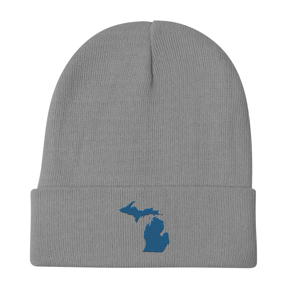 Michigan Winter Beanie | Blueberry Outline