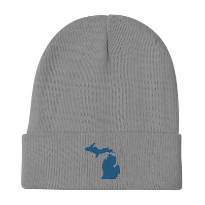 Michigan Winter Beanie | Blueberry Outline