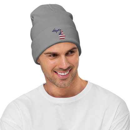 Michigan Winter Beanie | Patriotic Outline