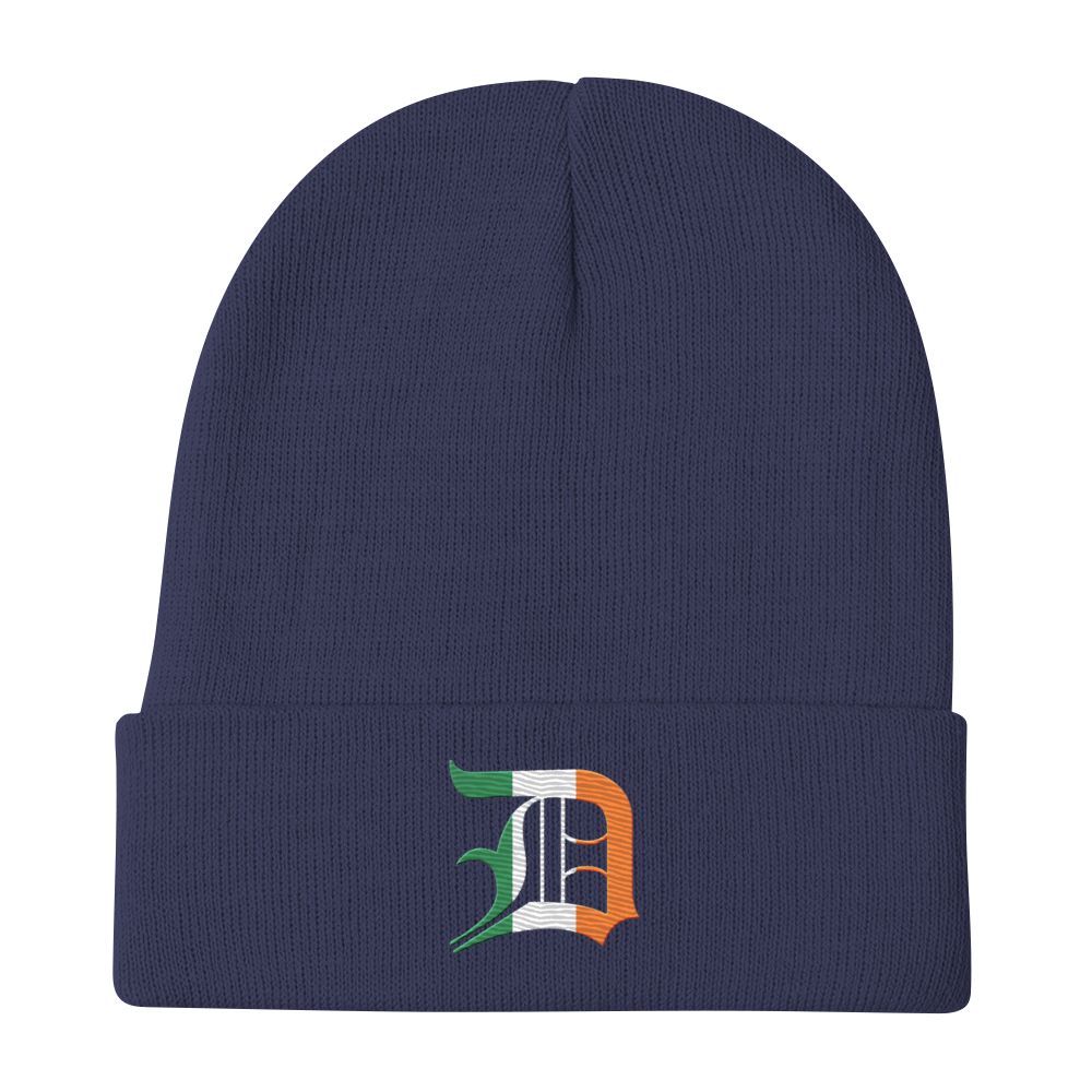 Detroit 'Old English D' Winter Beanie (Irish Edition)